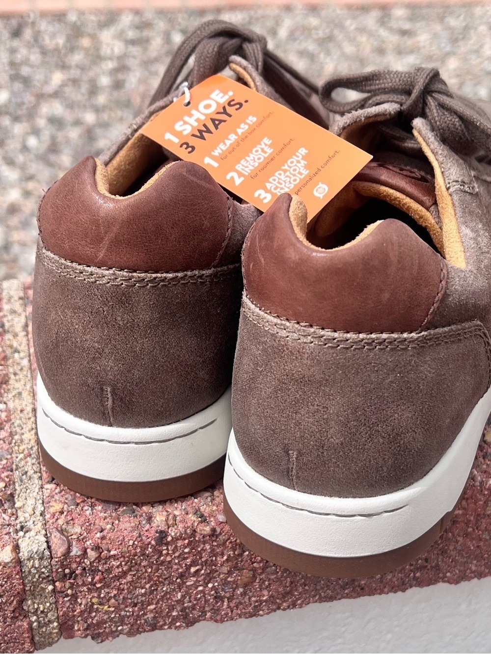 NWOB $125 Børn Captain SmartFit Suede Sneakers Dark Brown Men’s 9.5 - Picture 4 of 5